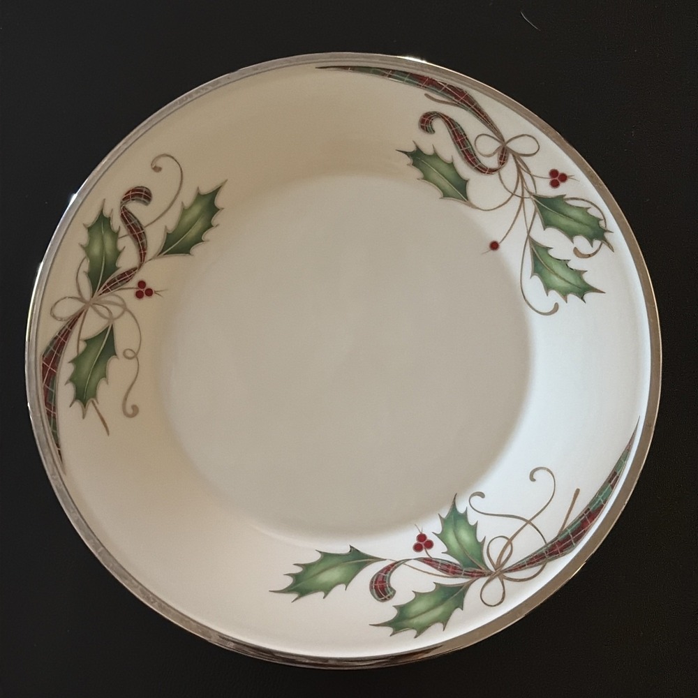 Lenox Holiday Nouveau Platinum Salad Plate 6722768 EUC